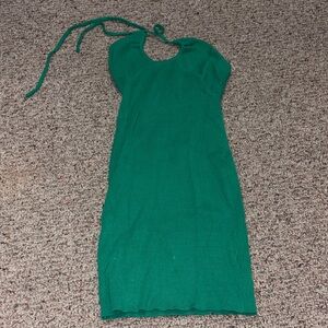 Fashion Nova Vibrant Green Midi Dress